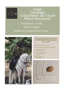 On vous présente un stage de dressage & équitation de travail par Marion Burnichon.